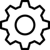 Gear setting symbol icon vector image. Illustration of the industrial wheel mechine mechanism design image