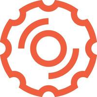 Gear setting symbol icon vector image. Illustration of the industrial wheel mechine mechanism design image