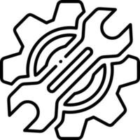 Gear setting symbol icon vector image. Illustration of the industrial wheel mechine mechanism design image