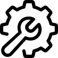 Gear setting symbol icon vector image. Illustration of the industrial wheel mechine mechanism design image