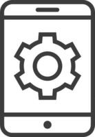 Gear setting symbol icon vector image. Illustration of the industrial wheel mechine mechanism design image