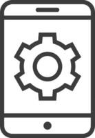 Gear setting symbol icon vector image. Illustration of the industrial wheel mechine mechanism design image