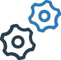 Gear setting symbol icon vector image. Illustration of the industrial wheel mechine mechanism design image