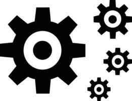 Gear setting symbol icon vector image. Illustration of the industrial wheel mechine mechanism design image