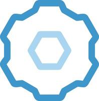 Gear setting symbol icon vector image. Illustration of the industrial wheel mechine mechanism design image