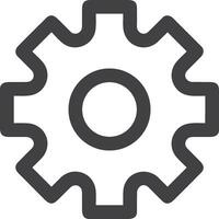 Gear setting symbol icon vector image. Illustration of the industrial wheel mechine mechanism design image