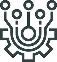 Gear setting symbol icon vector image. Illustration of the industrial wheel mechine mechanism design image