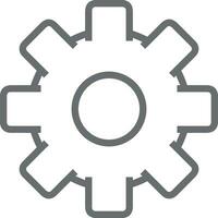 Gear setting symbol icon vector image. Illustration of the industrial wheel mechine mechanism design image