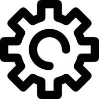 Gear setting symbol icon vector image. Illustration of the industrial wheel mechine mechanism design image