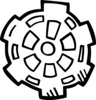 Gear setting symbol icon vector image. Illustration of the industrial wheel mechine mechanism design image