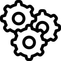 Gear setting symbol icon vector image. Illustration of the industrial wheel mechine mechanism design image