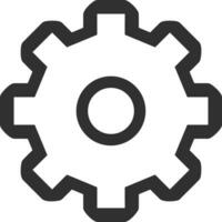 Gear setting symbol icon vector image. Illustration of the industrial wheel mechine mechanism design image