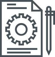 Gear setting symbol icon vector image. Illustration of the industrial wheel mechine mechanism design image