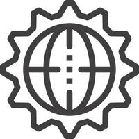 Gear setting symbol icon vector image. Illustration of the industrial wheel mechine mechanism design image