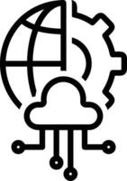 Gear setting symbol icon vector image. Illustration of the industrial wheel mechine mechanism design image