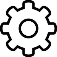 Gear setting symbol icon vector image. Illustration of the industrial wheel mechine mechanism design image