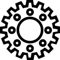 Gear setting symbol icon vector image. Illustration of the industrial wheel mechine mechanism design image