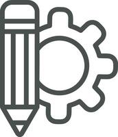 Gear setting symbol icon vector image. Illustration of the industrial wheel mechine mechanism design image