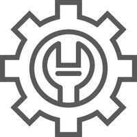 Gear setting symbol icon vector image. Illustration of the industrial wheel mechine mechanism design image