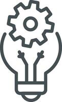Gear setting symbol icon vector image. Illustration of the industrial wheel mechine mechanism design image
