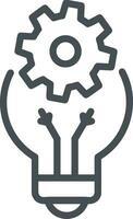 Gear setting symbol icon vector image. Illustration of the industrial wheel mechine mechanism design image