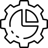 Gear setting symbol icon vector image. Illustration of the industrial wheel mechine mechanism design image