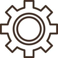 Gear setting symbol icon vector image. Illustration of the industrial wheel mechine mechanism design image