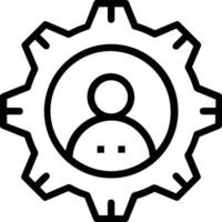 Gear setting symbol icon vector image. Illustration of the industrial wheel mechine mechanism design image