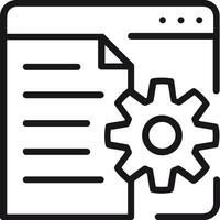 Gear setting symbol icon vector image. Illustration of the industrial wheel mechine mechanism design image