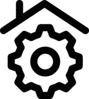 Gear setting symbol icon vector image. Illustration of the industrial wheel mechine mechanism design image