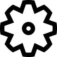 Gear setting symbol icon vector image. Illustration of the industrial wheel mechine mechanism design image