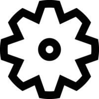 Gear setting symbol icon vector image. Illustration of the industrial wheel mechine mechanism design image