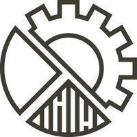 Gear setting symbol icon vector image. Illustration of the industrial wheel mechine mechanism design image