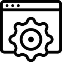 Gear setting symbol icon vector image. Illustration of the industrial wheel mechine mechanism design image