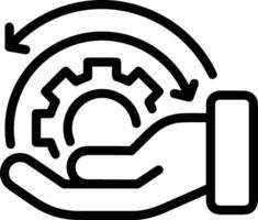 Gear setting symbol icon vector image. Illustration of the industrial wheel mechine mechanism design image