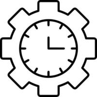 Gear setting symbol icon vector image. Illustration of the industrial wheel mechine mechanism design image