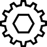 Gear setting symbol icon vector image. Illustration of the industrial wheel mechine mechanism design image