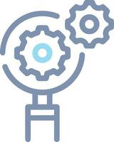 Gear setting symbol icon vector image. Illustration of the industrial wheel mechine mechanism design image