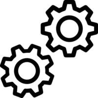 Gear setting symbol icon vector image. Illustration of the industrial wheel mechine mechanism design image