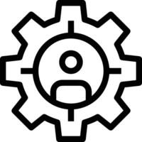 Gear setting symbol icon vector image. Illustration of the industrial wheel mechine mechanism design image