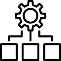 Gear setting symbol icon vector image. Illustration of the industrial wheel mechine mechanism design image