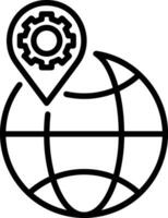 Gear setting symbol icon vector image. Illustration of the industrial wheel mechine mechanism design image