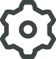 Gear setting symbol icon vector image. Illustration of the industrial wheel mechine mechanism design image