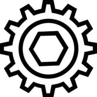 Gear setting symbol icon vector image. Illustration of the industrial wheel mechine mechanism design image