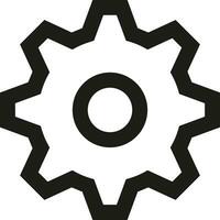 Gear setting symbol icon vector image. Illustration of the industrial wheel mechine mechanism design image