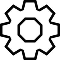 Gear setting symbol icon vector image. Illustration of the industrial wheel mechine mechanism design image