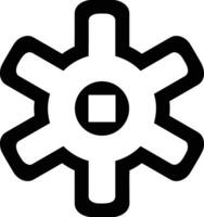 Gear setting symbol icon vector image. Illustration of the industrial wheel mechine mechanism design image