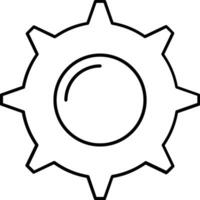 Gear setting symbol icon vector image. Illustration of the industrial wheel mechine mechanism design image