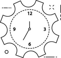 Gear setting symbol icon vector image. Illustration of the industrial wheel mechine mechanism design image