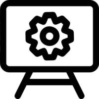 Gear setting symbol icon vector image. Illustration of the industrial wheel mechine mechanism design image